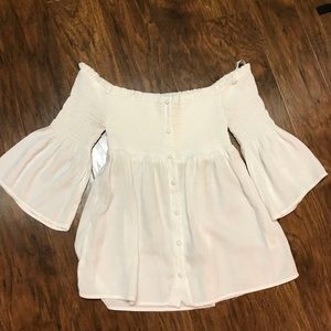 white off the shoulder top